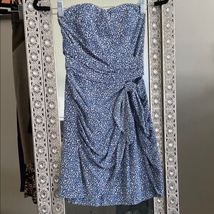 Blue Floral Strapless Dress for Sale up to 90% Off: Poshmark